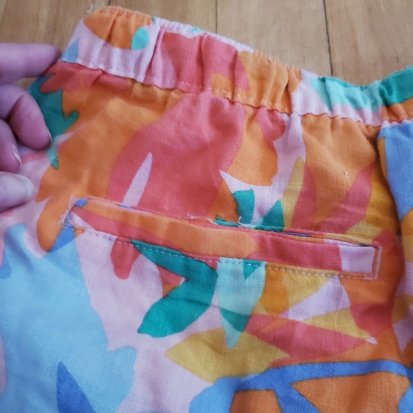 JOIE Tropical Print 100% Linen Short - S - Picture 7 of 9